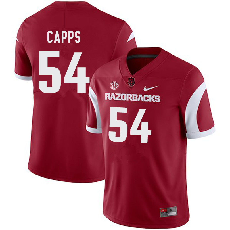 Men #54 Austin Capps Arkansas Razorbacks College Football Jerseys-Cardinal